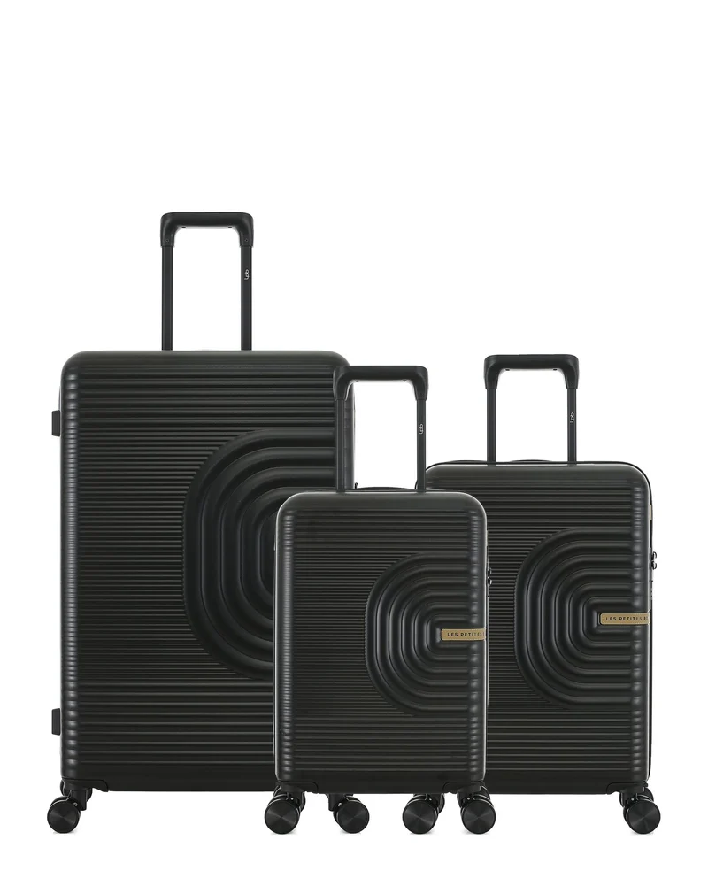 3er-Pack Hartschalenkoffer: Großer Koffer und Handgepäck XS CELIA