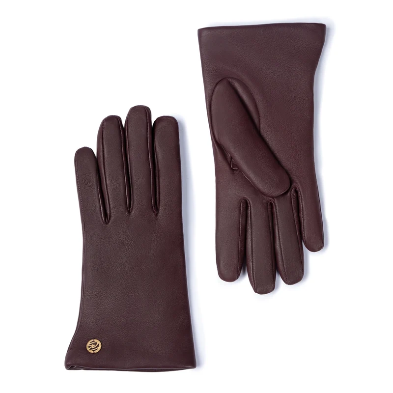 Isabel Bernard Honoré Eleanor dunkelbraune Lederhandschuhe aus Ziegenleder IB67000-331-8