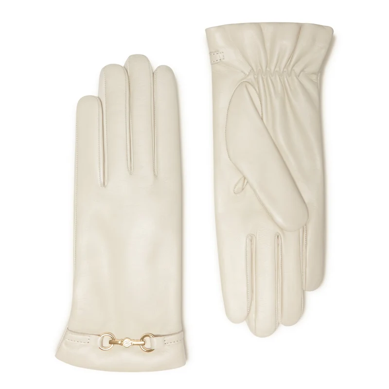 Isabel Bernard Honoré Marcelia Cream Ziegenfell Leder Handschuhe IB67001-372-7