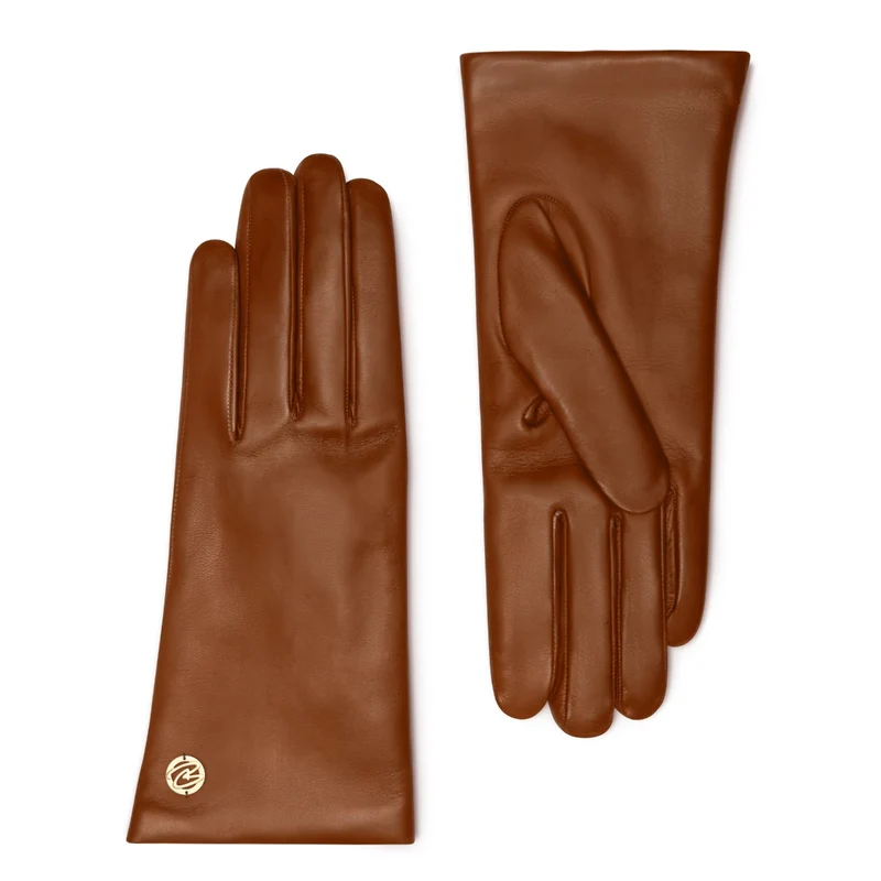 Isabel Bernard Honoré Eleanor Cognac Ziegenfell Leder Handschuhe IB67000-336-7