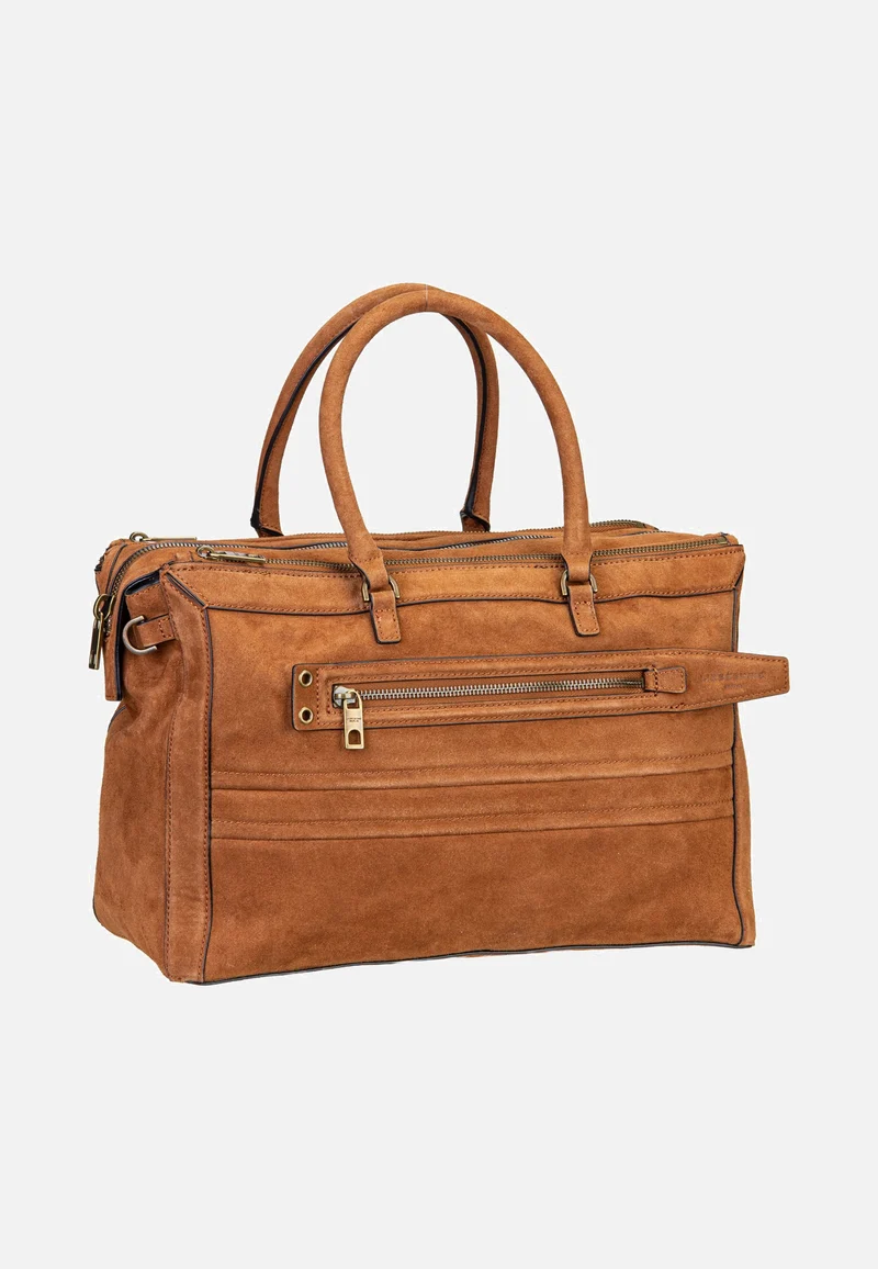 Delia Satchel M Suede Brown - Satchel