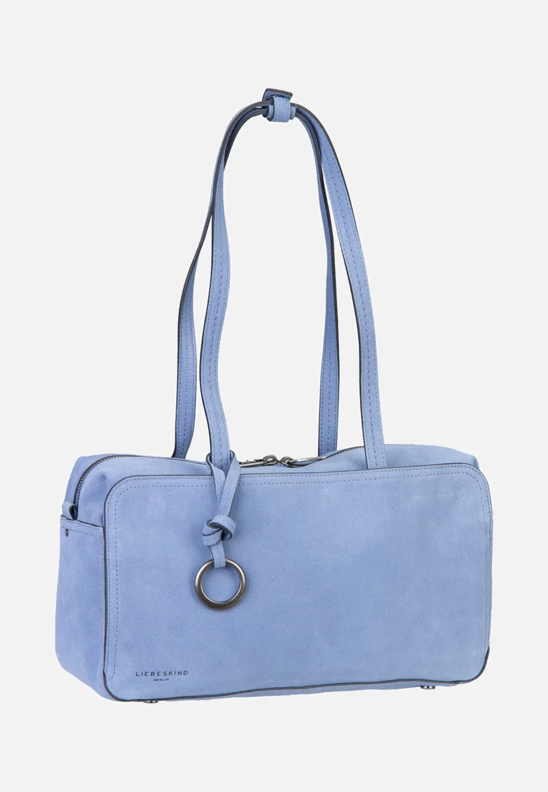 Clarice II Satchel M Hydro Suede Flower Blue - Satchel