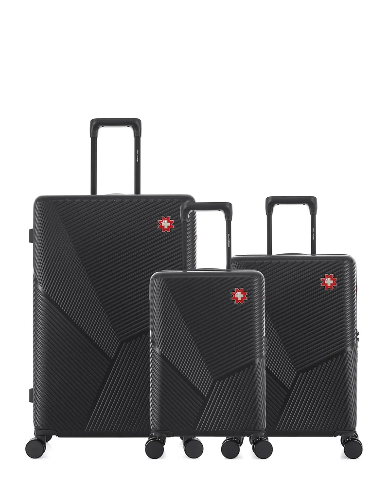3er-Pack Hartschalenkoffer: Großer Koffer, Handgepäck und Handgepäck XS FRIBOURG