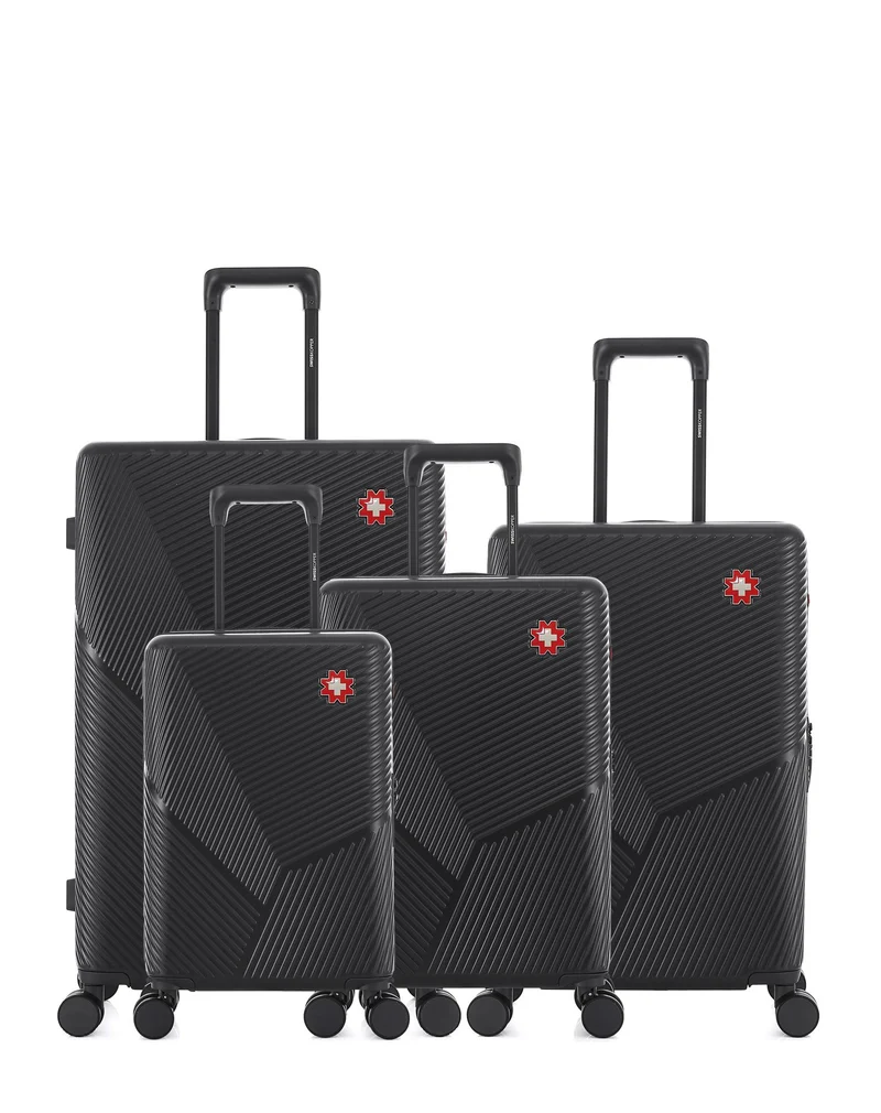 4er-Pack Hartschalenkoffer: Großer Koffer, mittelgroßer Koffer, Handgepäck und Handgepäck XS FRIBOURG