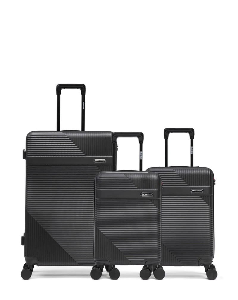 3er-Pack Hartschalenkoffer: Großer Koffer, Handgepäck und Handgepäck XS WOHLEN