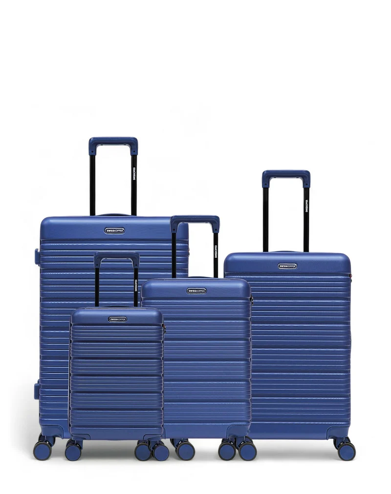 4er-Pack Hartschalenkoffer: Großer Koffer, mittelgroßer Koffer, Handgepäck und Handgepäck XS LUGANO