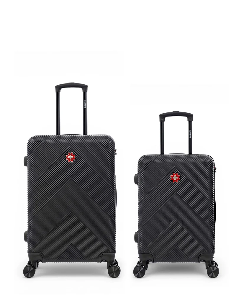 2er-Pack Hartschalenkoffer: Mittelgroßer Koffer und Handgepäck OLTEN