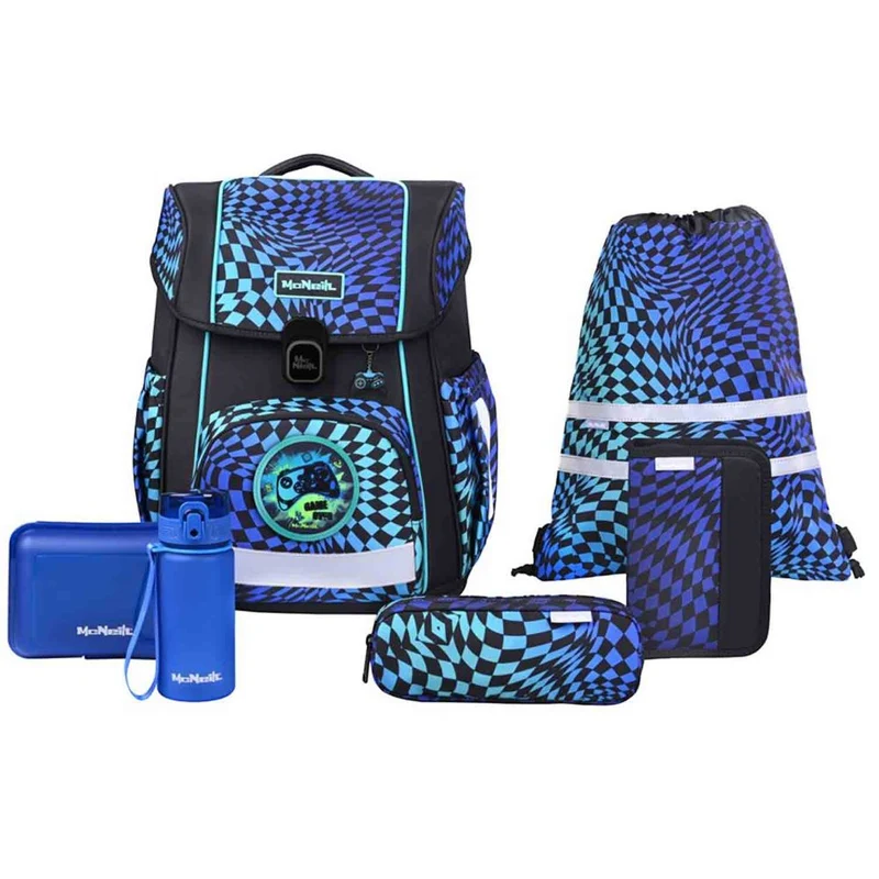 McNeill Bravo Gamer Schulranzen Set 9tlg.