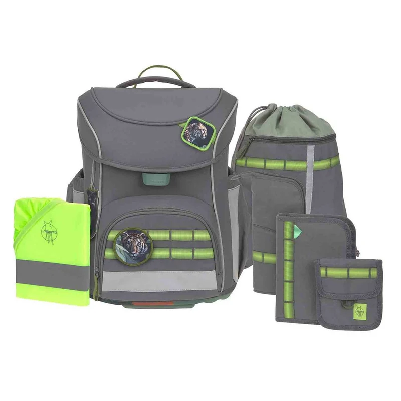 Lässig Slim Unique Anthracite Schulranzen Set 7tlg.
