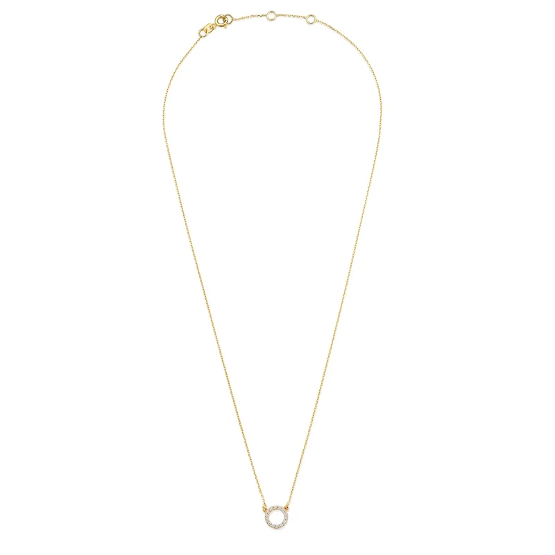 Beloro Jewels Monte Napoleone Irene 9 Karat Gold Halskette mit Zirkonia-Steinen BO340048