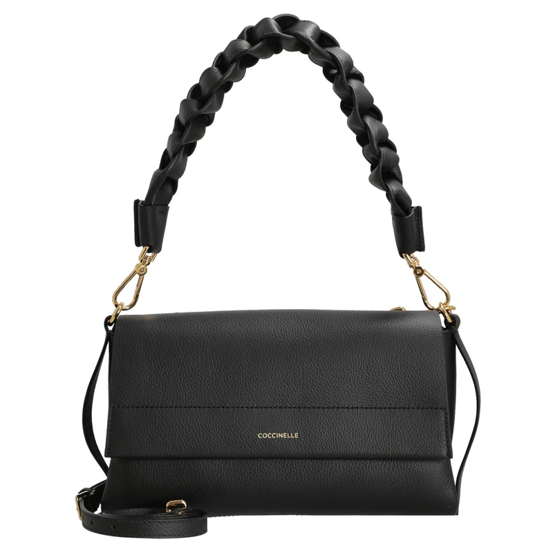Coccinelle Boheme Grana Double - Umhängetasche 26 cm (noir, cognac)