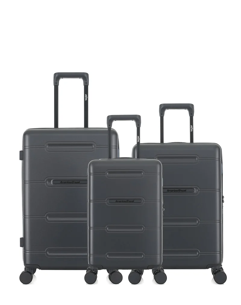 3er-Pack Hartschalenkoffer: Mittelgroßer Koffer, Handgepäck und Handgepäck XS CLEVELAND