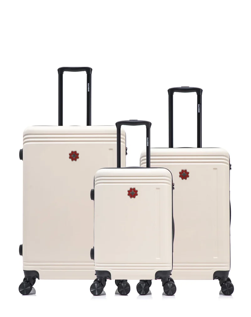3er-Pack Hartschalenkoffer: Großer Koffer, mittelgroßer Koffer und Handgepäck GSTAAD
