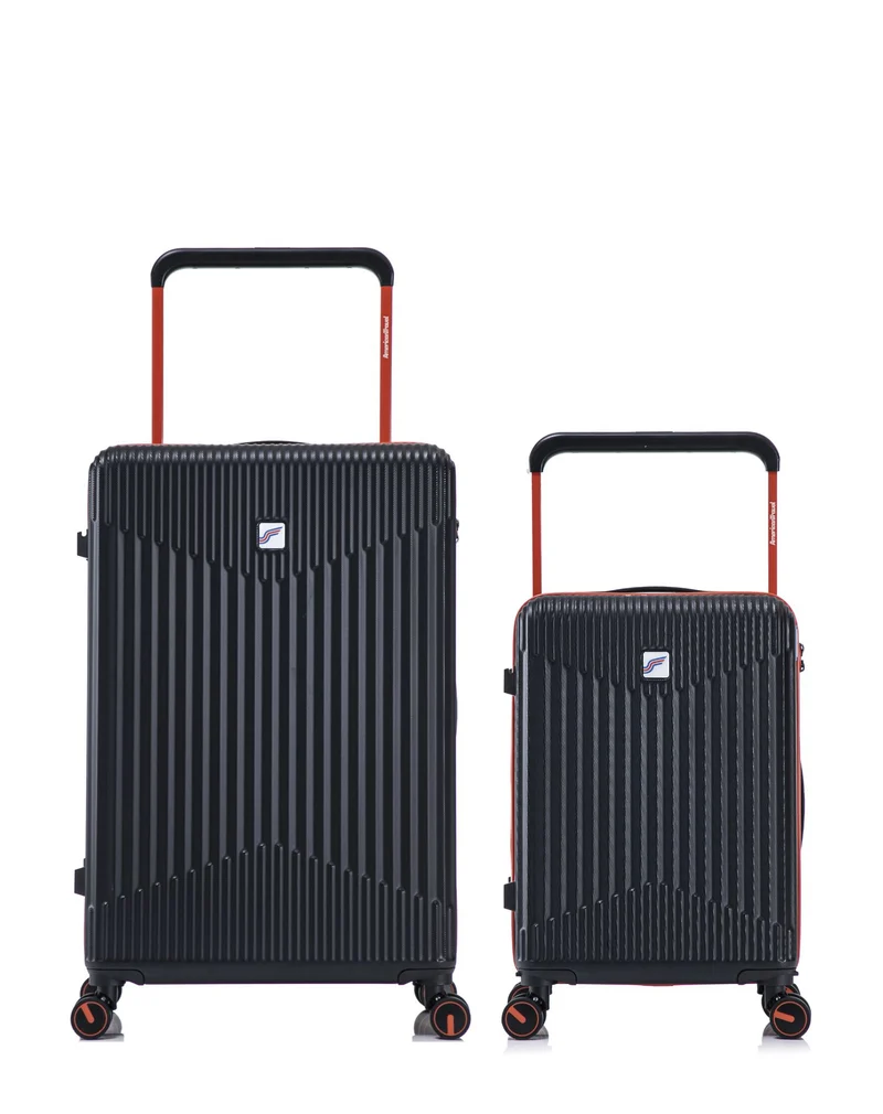 2er-Pack Hartschalenkoffer: Großer Koffer und Handgepäck NORTH BEACH