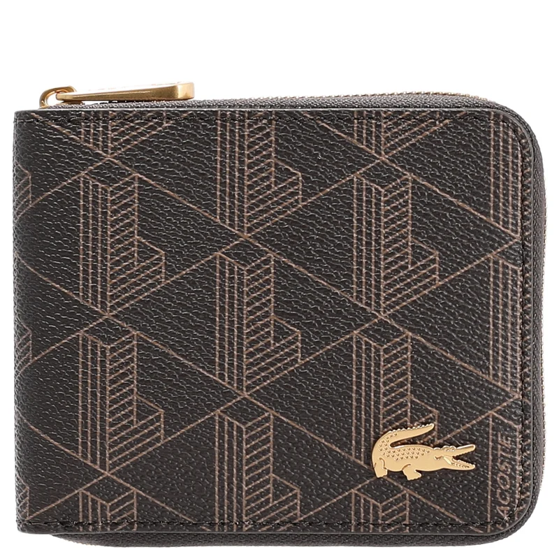 Lacoste The Blend Compact Zip Wallet - Geldbörse 3cc 11 cm (mono slate black shitake)