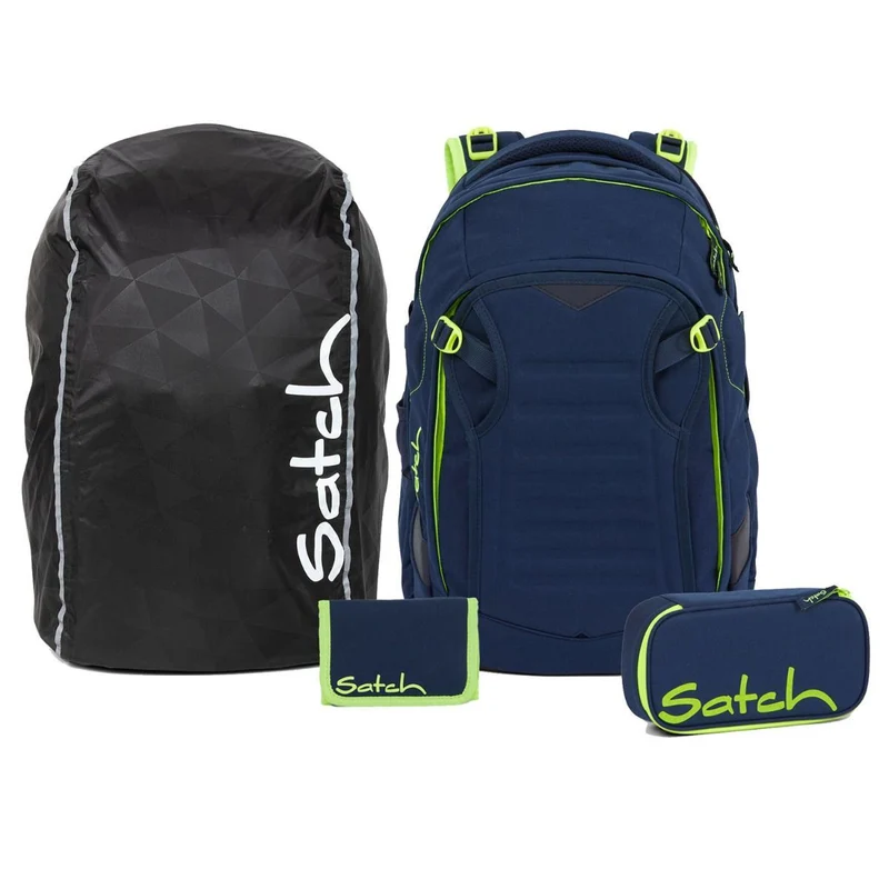 Satch Match Toxic Yellow Streetwalk Edition Schulrucksack Set 4tlg.