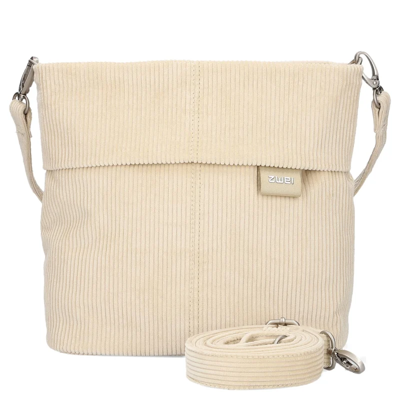 zwei Mademoiselle M8 - Schultertasche 25 cm (cord-creme)