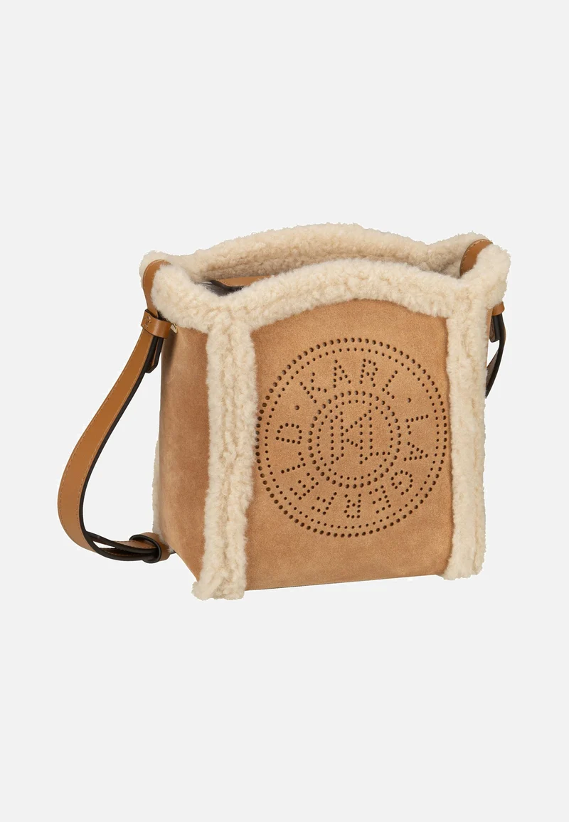 K/Circle SM Bucket Shearling Caramel - Crossbody Bag