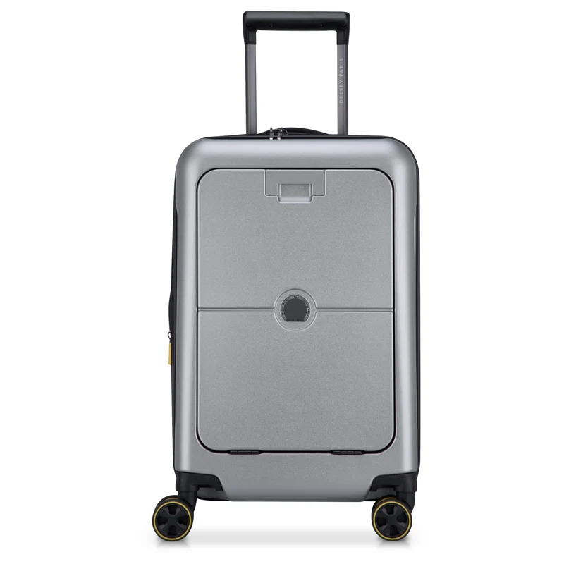 Delsey Paris Turenne 2.0 - 4-Rollen-Kabinentrolley mit Vortasche 55 cm USB erw. (silber)