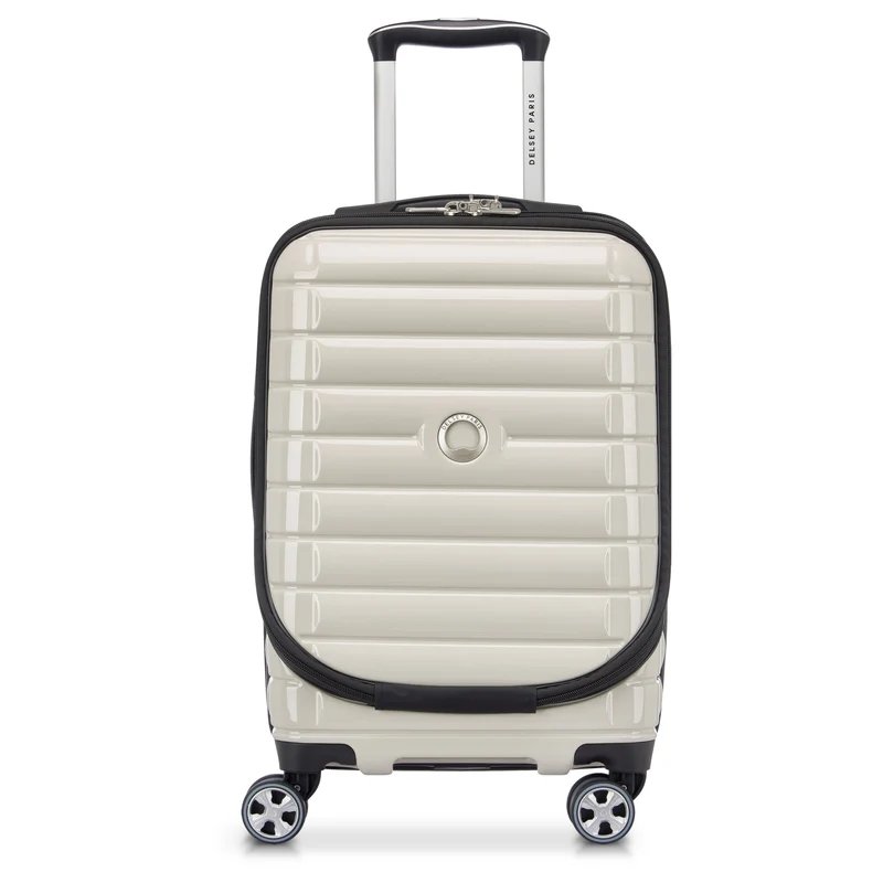 Delsey Paris Shadow 5.0 - 4-Rollen-Kabinentrolley mit Vortasche S 55 cm erw. USB (elfenbein)