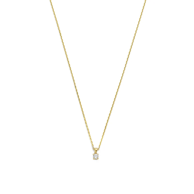 Isabel Bernard De la Paix Celesse 14 Karat | Gold Halskette | Diamant 0.07 Karat | IBD350002