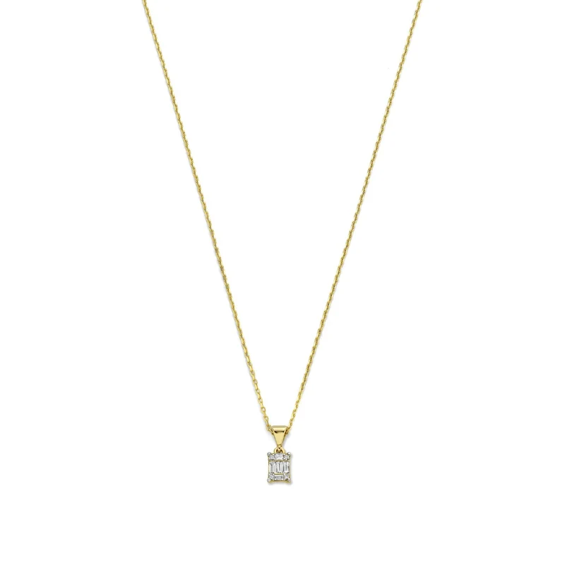 Isabel Bernard De la Paix Maxime 14 Karat | Gold Halskette | Diamant 0.11 Karat | IBD350017