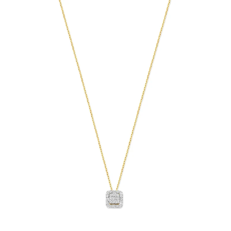 Isabel Bernard De la Paix Elena 14 Karat Goldkette mit Diamant 0.18 ct IBD350030