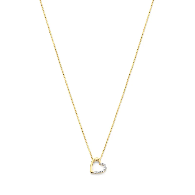 Isabel Bernard De la Paix Léna 14 Karat Goldkette mit Diamant 0.03 ct IBD350029
