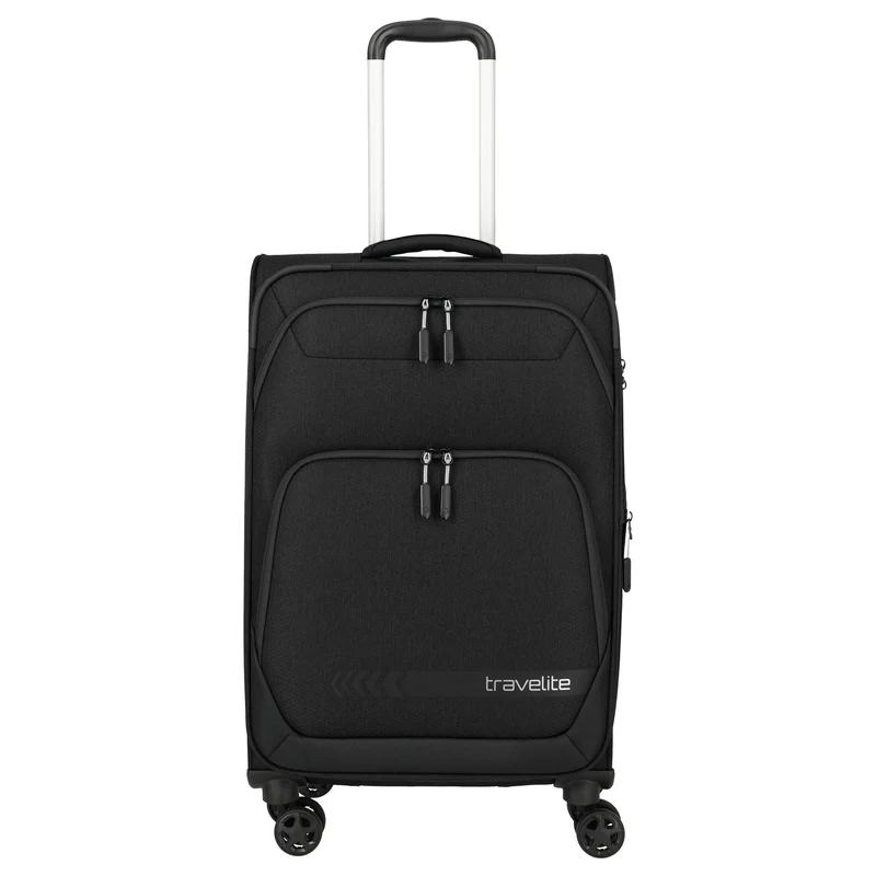 Travelite Kick Off - 4-Rollen-Trolley M 67 cm erw. (black)