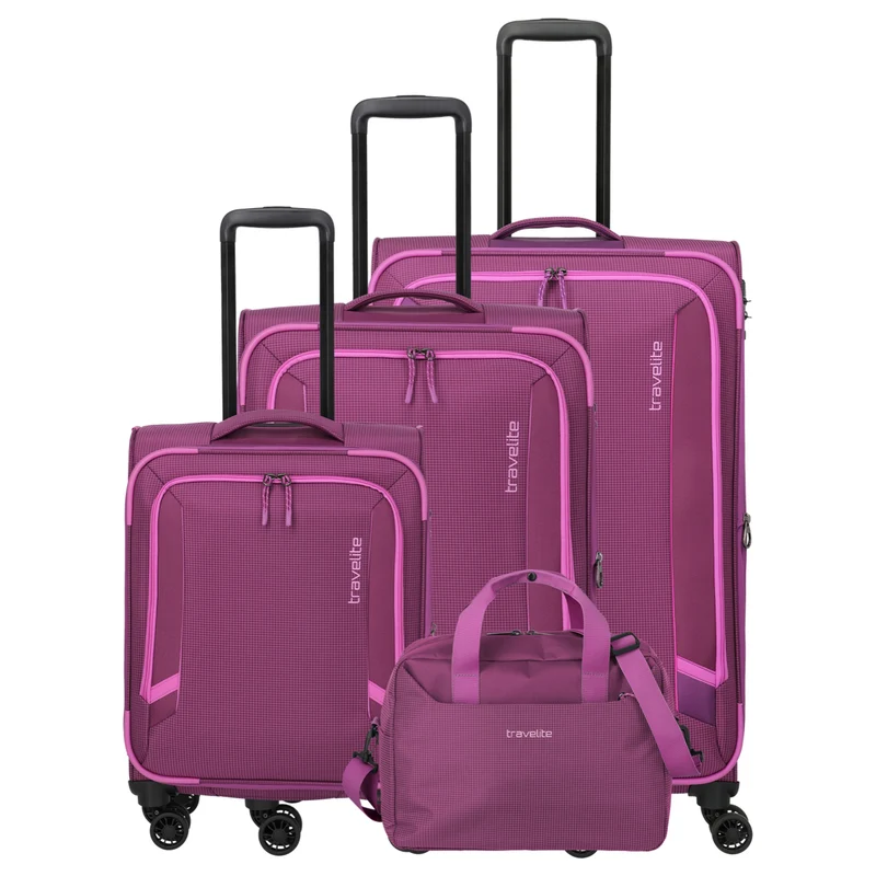Travelite Corsiica - 4-Rollen-Trolley Set 4tlg. erw. (pink)