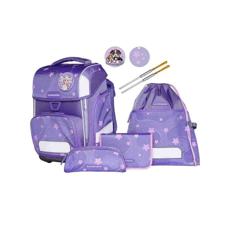 Schneiders Ergolite Flowery Schulranzen Set 9tlg.
