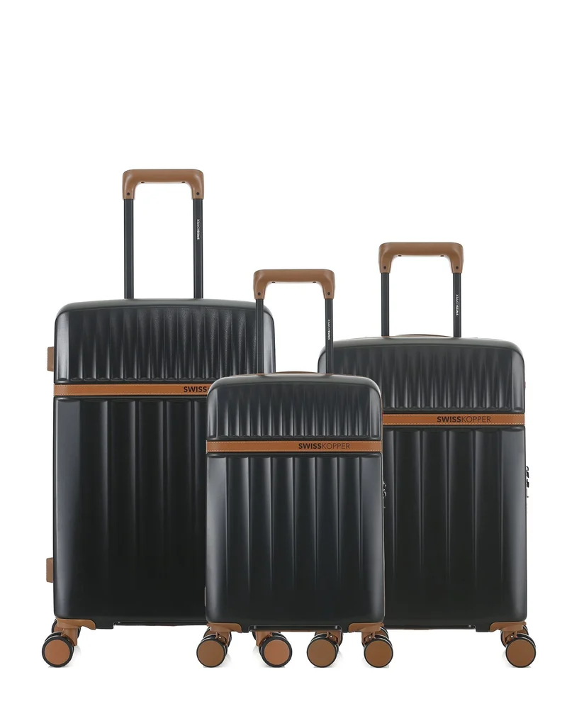 3er-Pack Hartschalenkoffer: Mittelgroßer Koffer, Handgepäck und Handgepäck XS ZERMATT