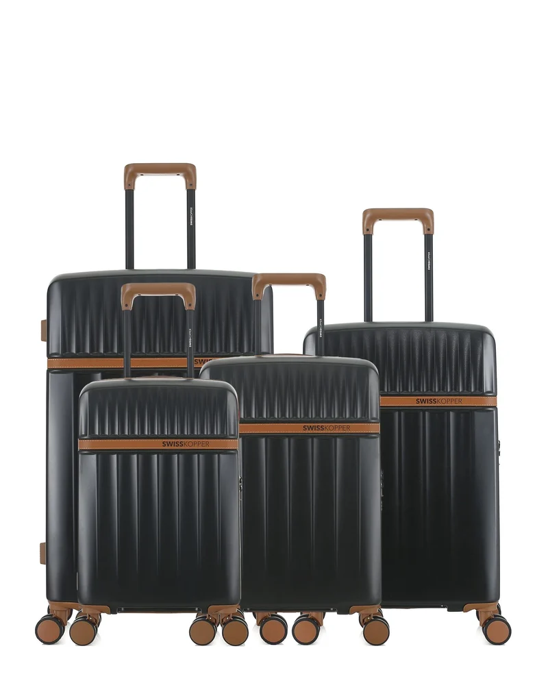 4er-Pack Hartschalenkoffer: Großer Koffer, mittelgroßer Koffer, Handgepäck und Handgepäck XS ZERMATT