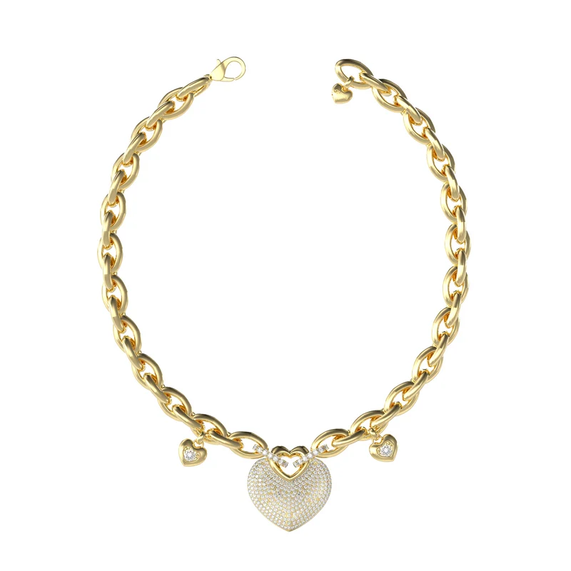 Guess Crazy In Love Goldene Halskette JUBN05205JWYGT-U