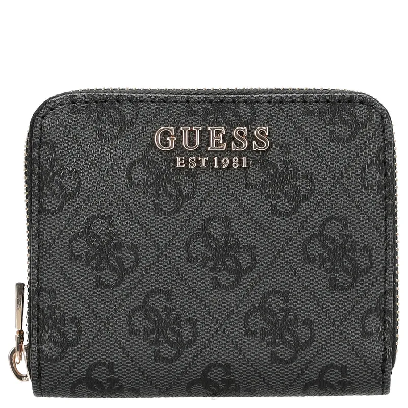 Guess Laurel II SLG Small Zip Around - Geldbörse 3cc 11 cm (coal logo)