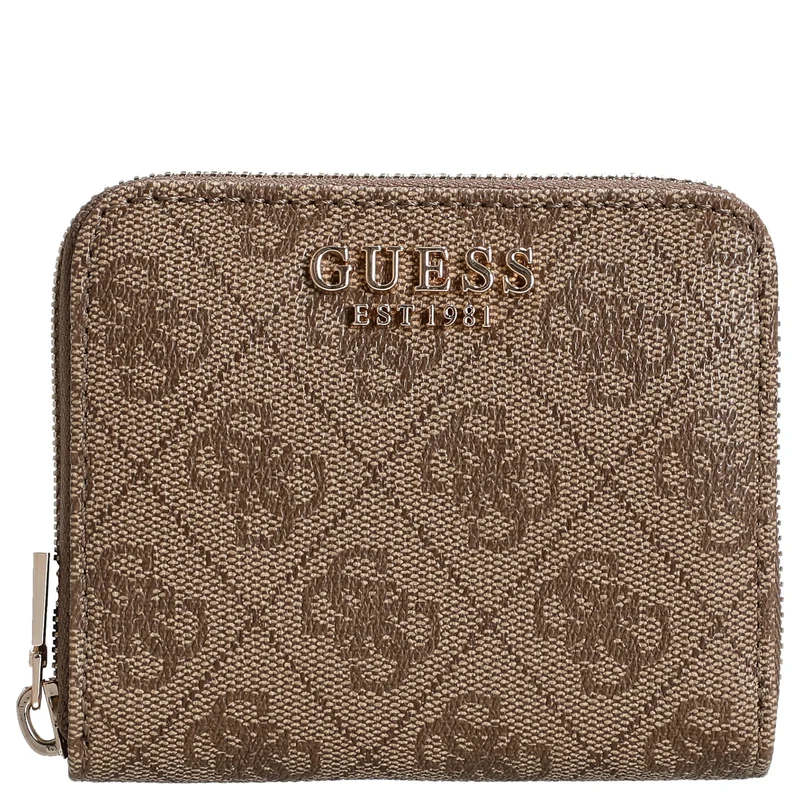 Guess Laurel II SLG Small Zip Around - Geldbörse 3cc 11 cm (latte logo)