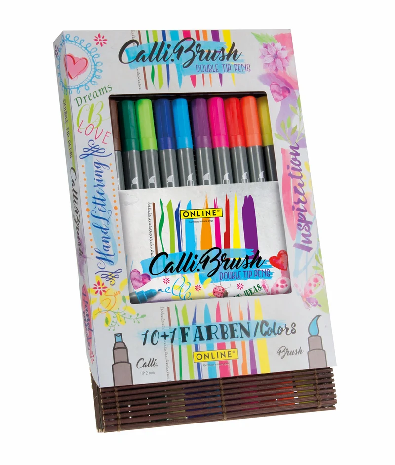 Online Calli Brush Pens in Bamboo Case