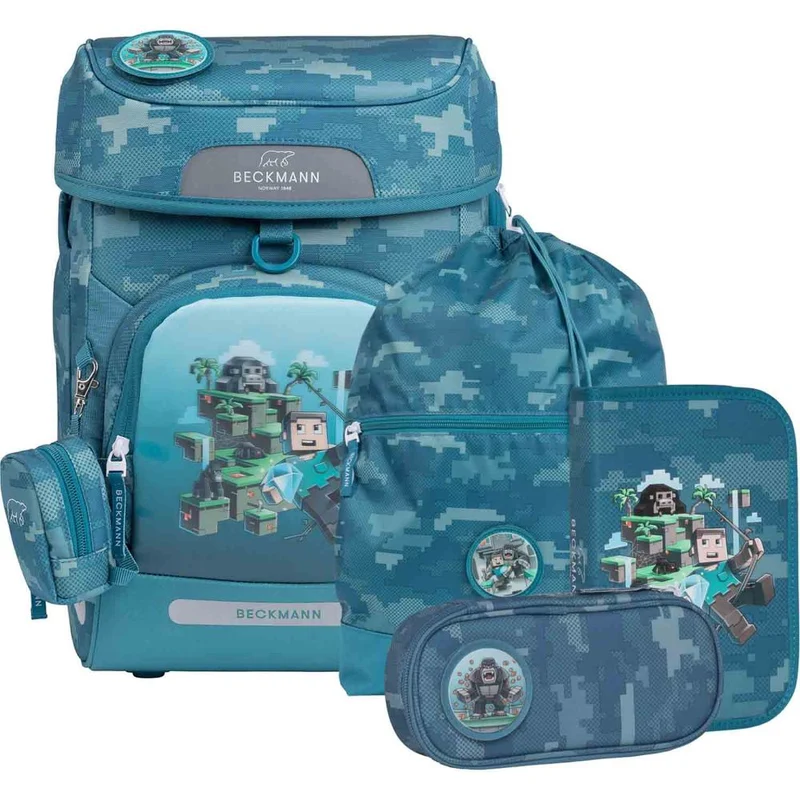 Beckmann Plus Air Jungle Game Schulranzen Set 6tlg.