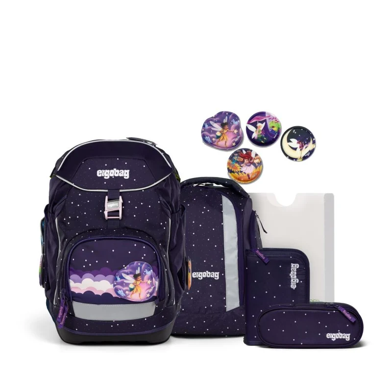 Ergobag Pack SternguckBär Reflex Glow Edition Schulrucksack Set 6tlg.