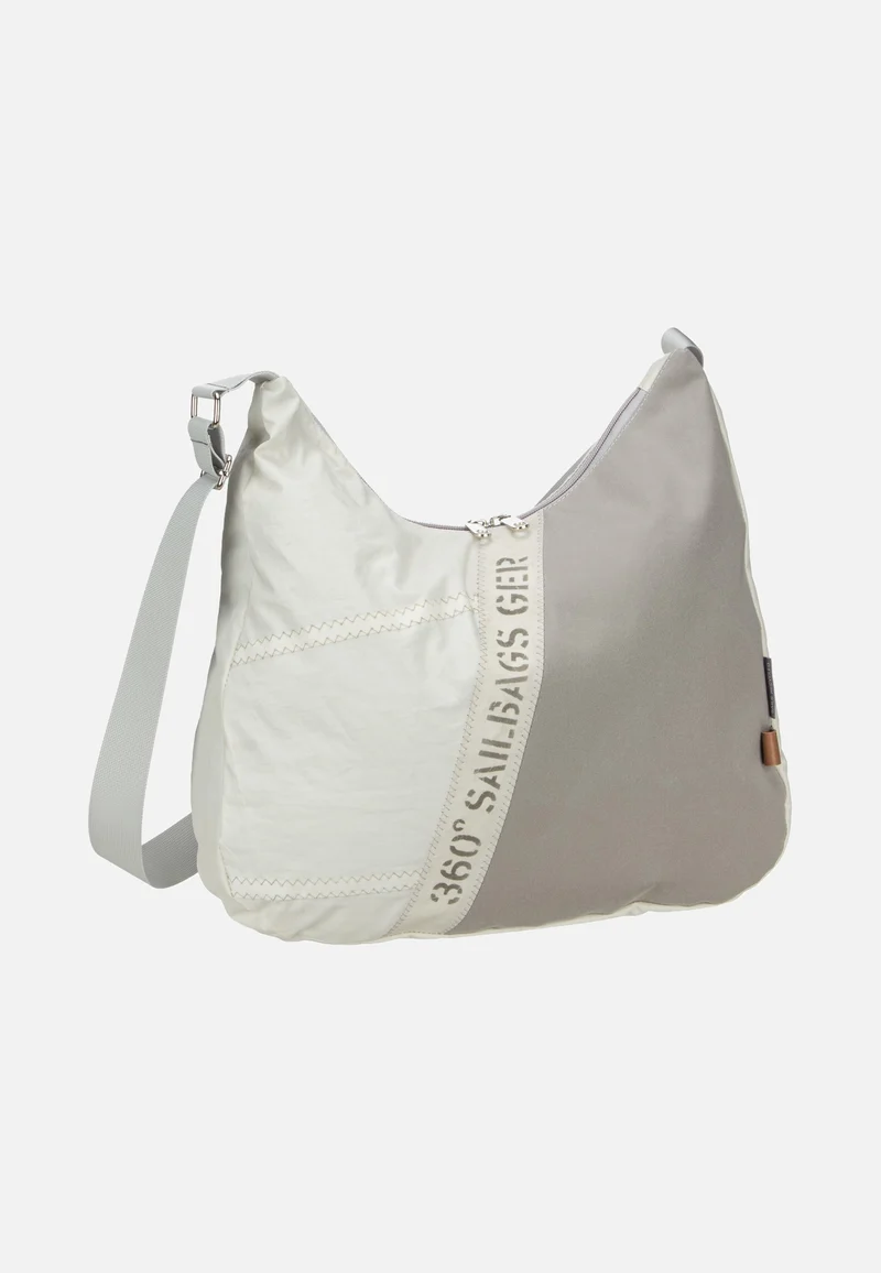 Bucht Stencil Weiss/Grau - Hobo Bag