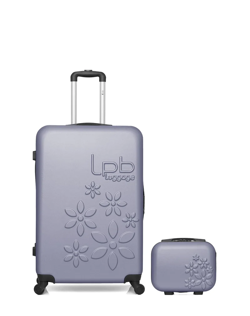 LPB LUGGAGE - 2er-Pack - Großer Koffer und Kosmetikkoffer ELEONOR