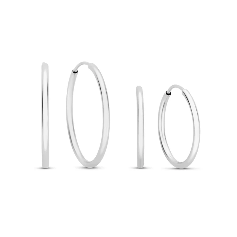 Isabel Bernard Cadeau d'Isabel 14 Karat | Weißgold Ohrringe Set IB90076