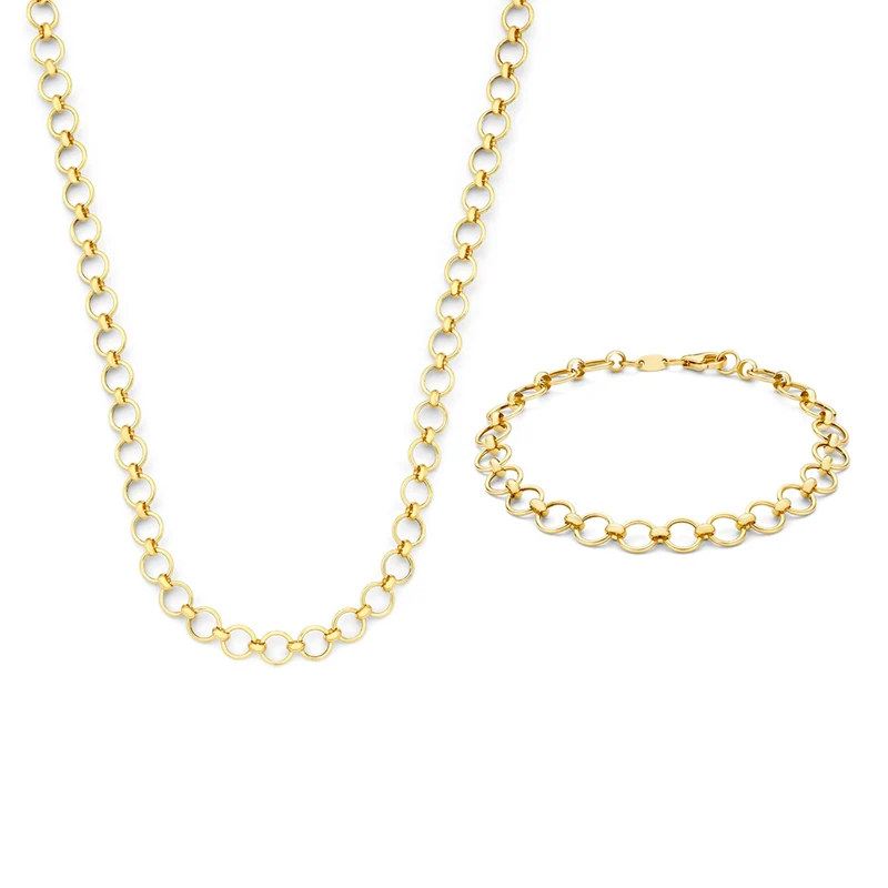 Isabel Bernard Cadeau d'Isabel 14 Karat Gold Halskette und Armband Geschenkset IB90178
