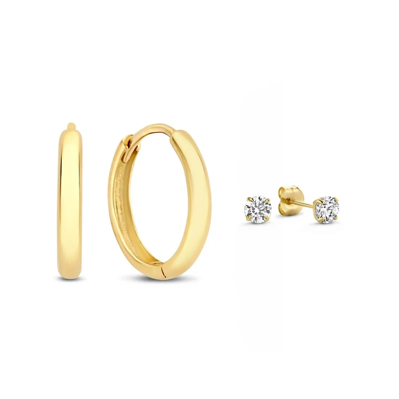 Isabel Bernard Cadeau d'Isabel 14 Karat | Gold Ohrringe Set IB90151