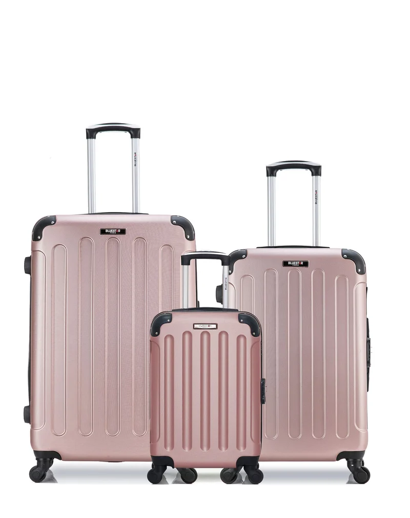 BLUESTAR – 3er-Pack – Großer Koffer, mittelgroßer Koffer und Handgepäck XXS MADRID