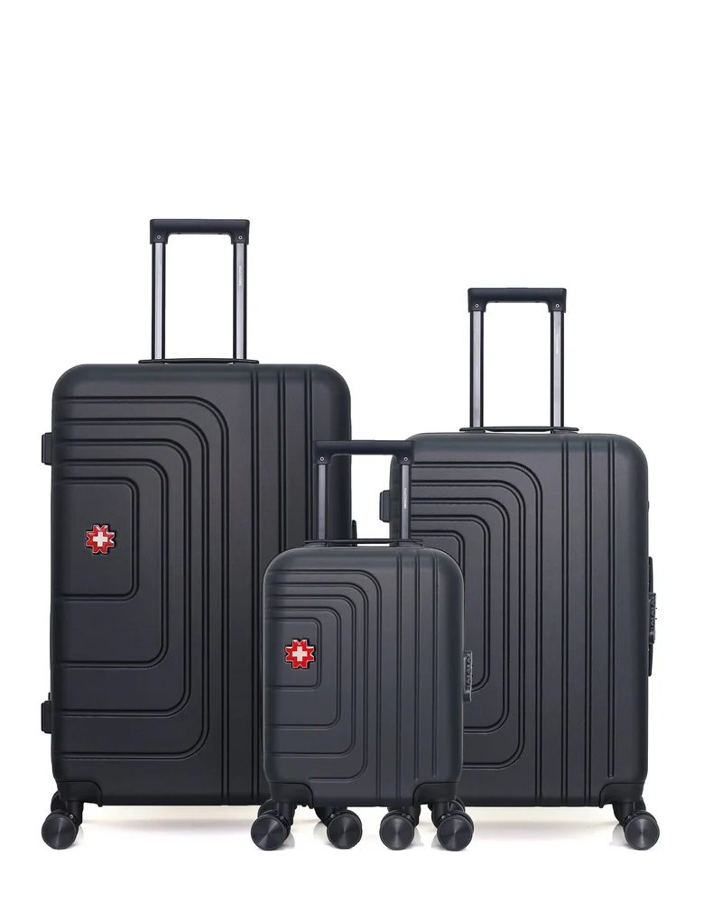 SWISS KOPPER – 3er-Pack – Großer Koffer, mittelgroßer Koffer und Handgepäck XXS RUTI
