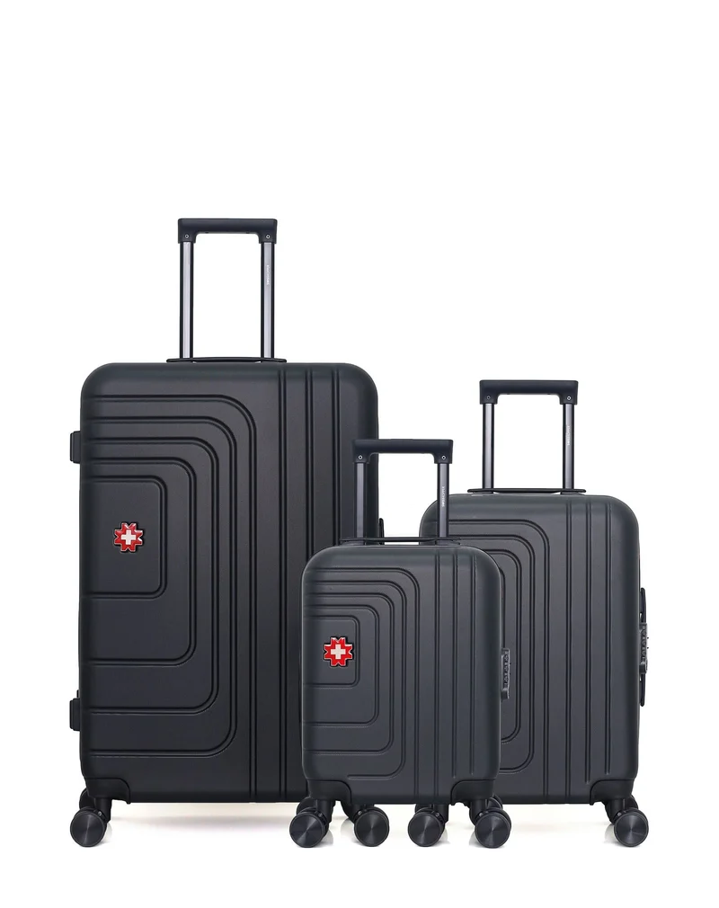 SWISS KOPPER – 3er-Pack – Großer Koffer, Handgepäck und Handgepäck XXS RUTI