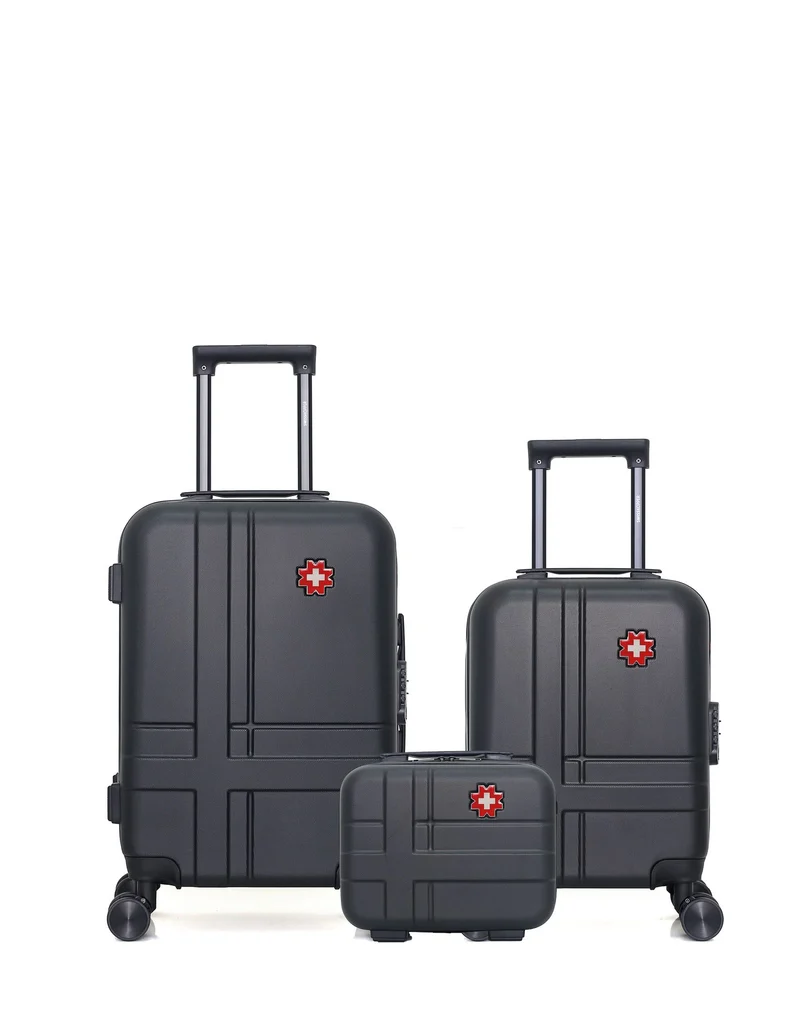 SWISS KOPPER – 3er-Pack – Handgepäck, Handgepäck XXS und Kosmetikkoffer USTER