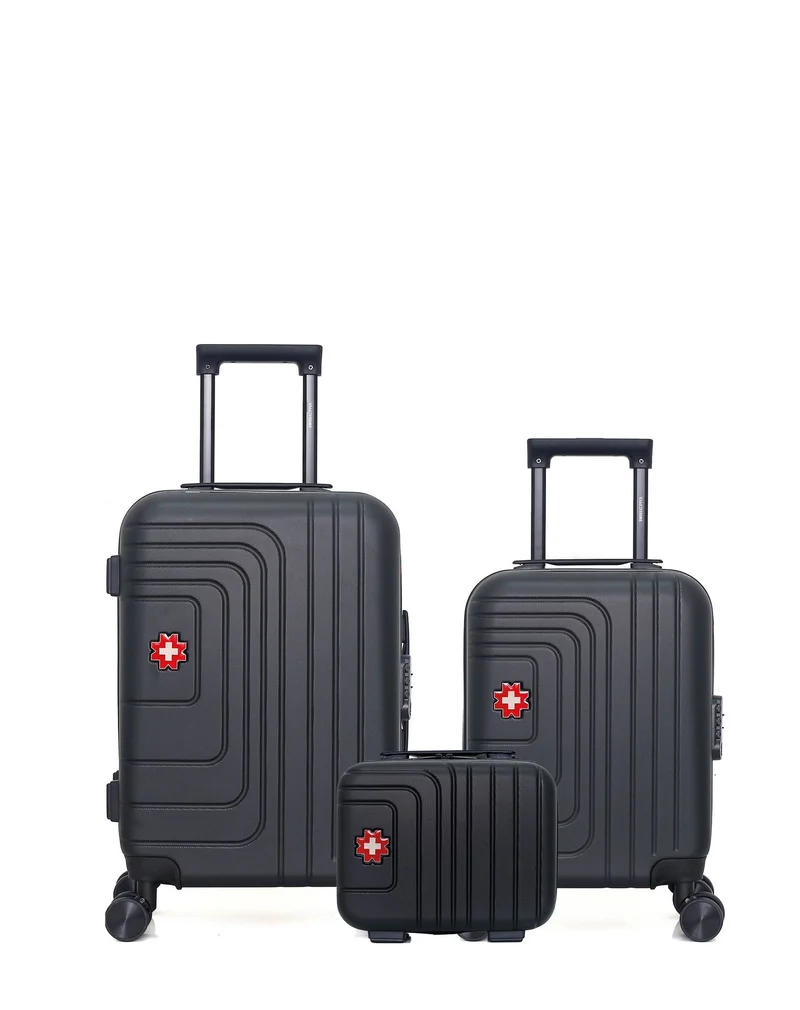 SWISS KOPPER – 3er-Pack – Handgepäck, Handgepäck XXS und Kosmetikkoffer RUTI