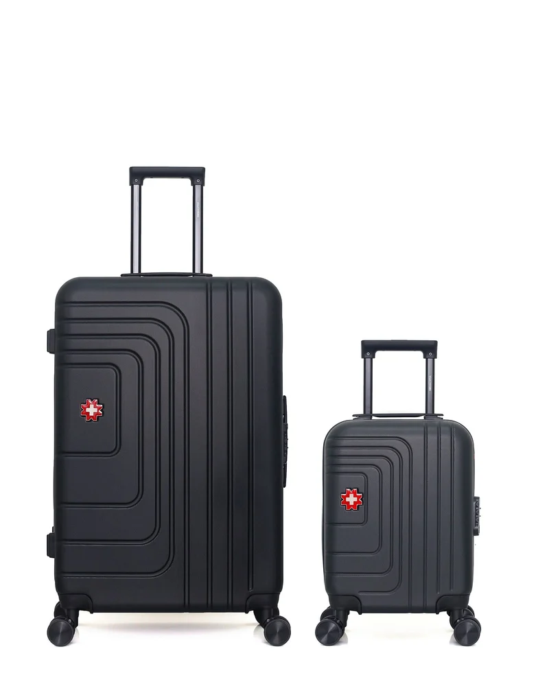 SWISS KOPPER – 2er-Pack – Großer Koffer und Handgepäck XXS RUTI